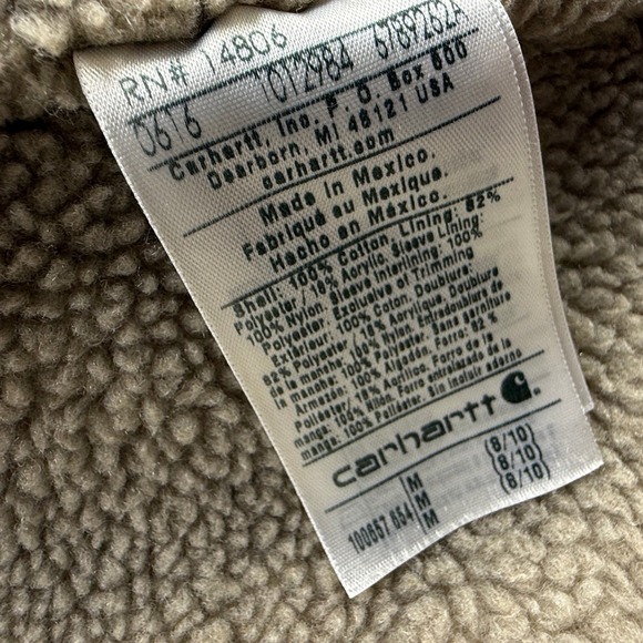 Carhartt Sandstone Berkley Jacket Sherpa Lined Women Medium 100657 654 Raspberry - Picture 4 of 16